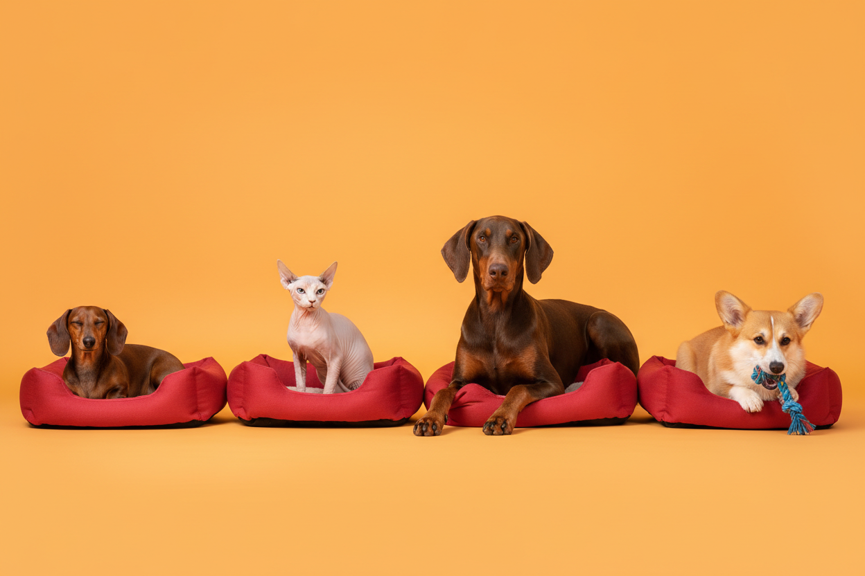 Plain red beds without logos